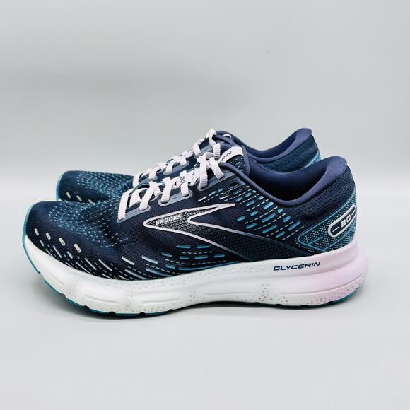 Brooks Shoes Womens 9.5 D Blue Glycerin 20 Mesh Road Running Athletic Sneakers - Picture 5 of 11